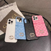 Luxurious GG iPhone Case with Embossed Detailing