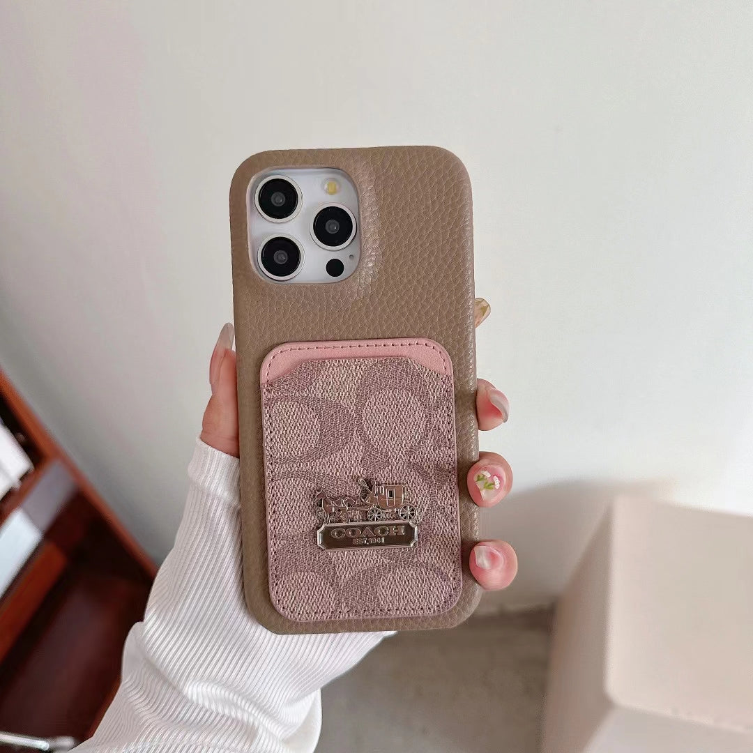Coach Signature Phone Case with Card Holder - Stylish Protection