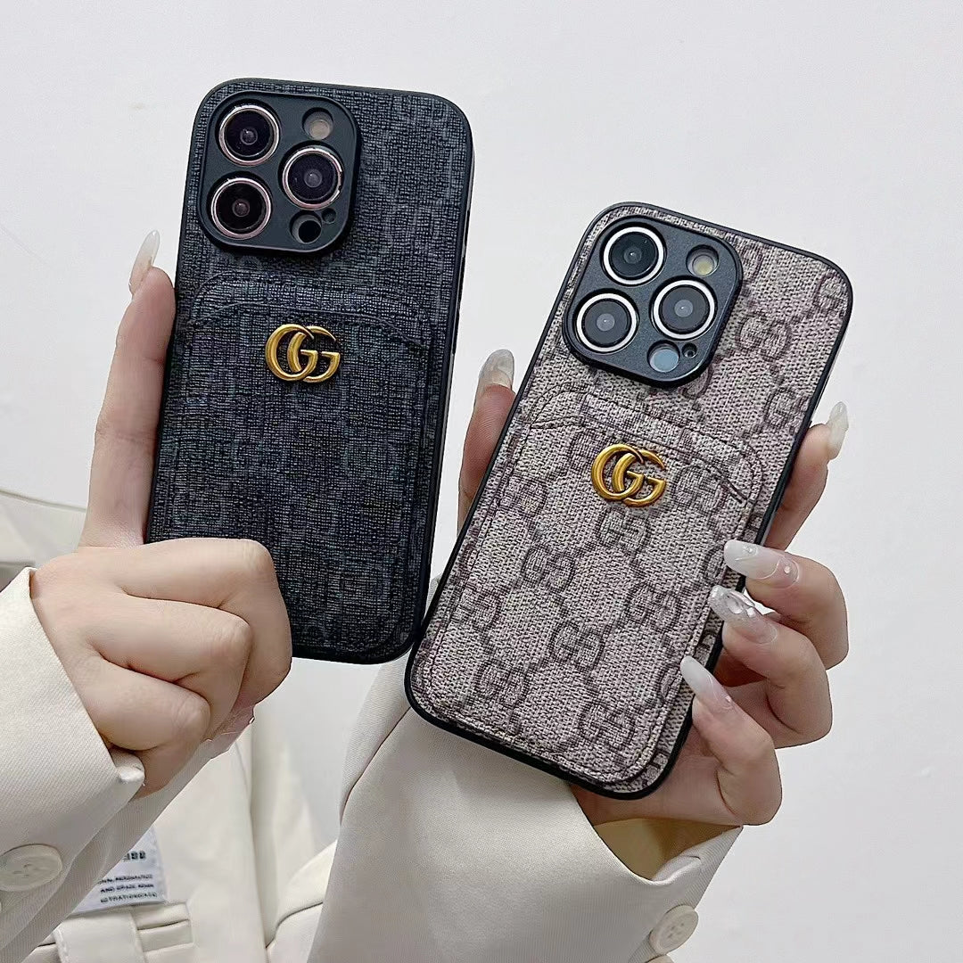 GG Fashionable Phone Case with Convenient Card Slot