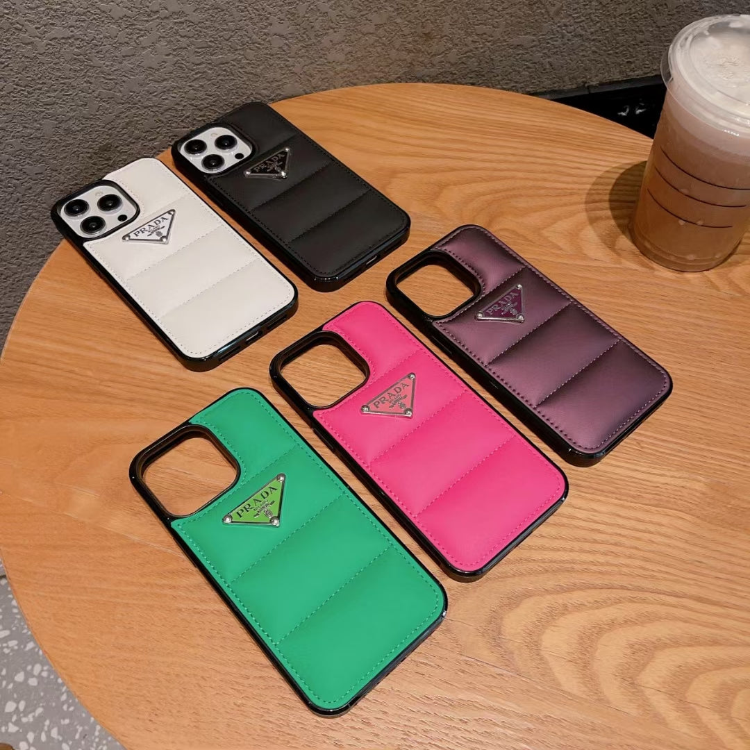 Luxury PR Puffer Case for iPhone - Stylish Protection