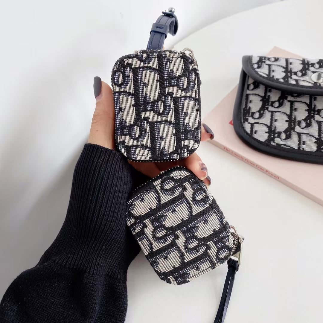 Luxury CD-Inspired AirPods Case with Strap