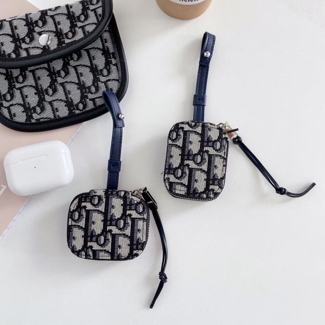 Luxury CD-Inspired AirPods Case with Strap