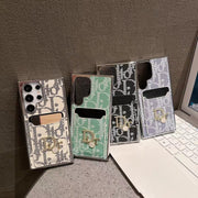 Luxury CD-Inspired Monogram Cardholder Phone Case