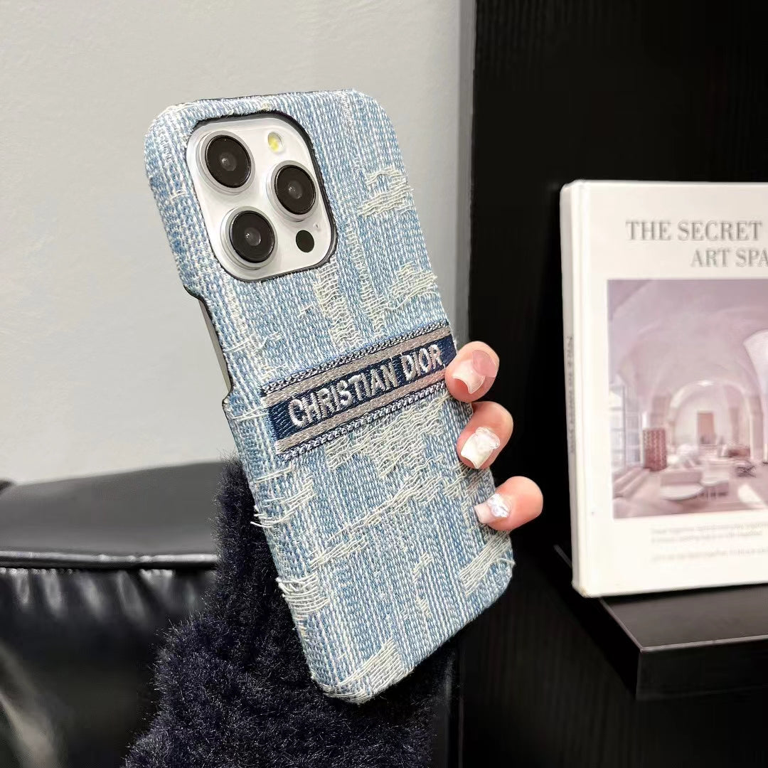 Luxury CD Monogram Denim Phone Case