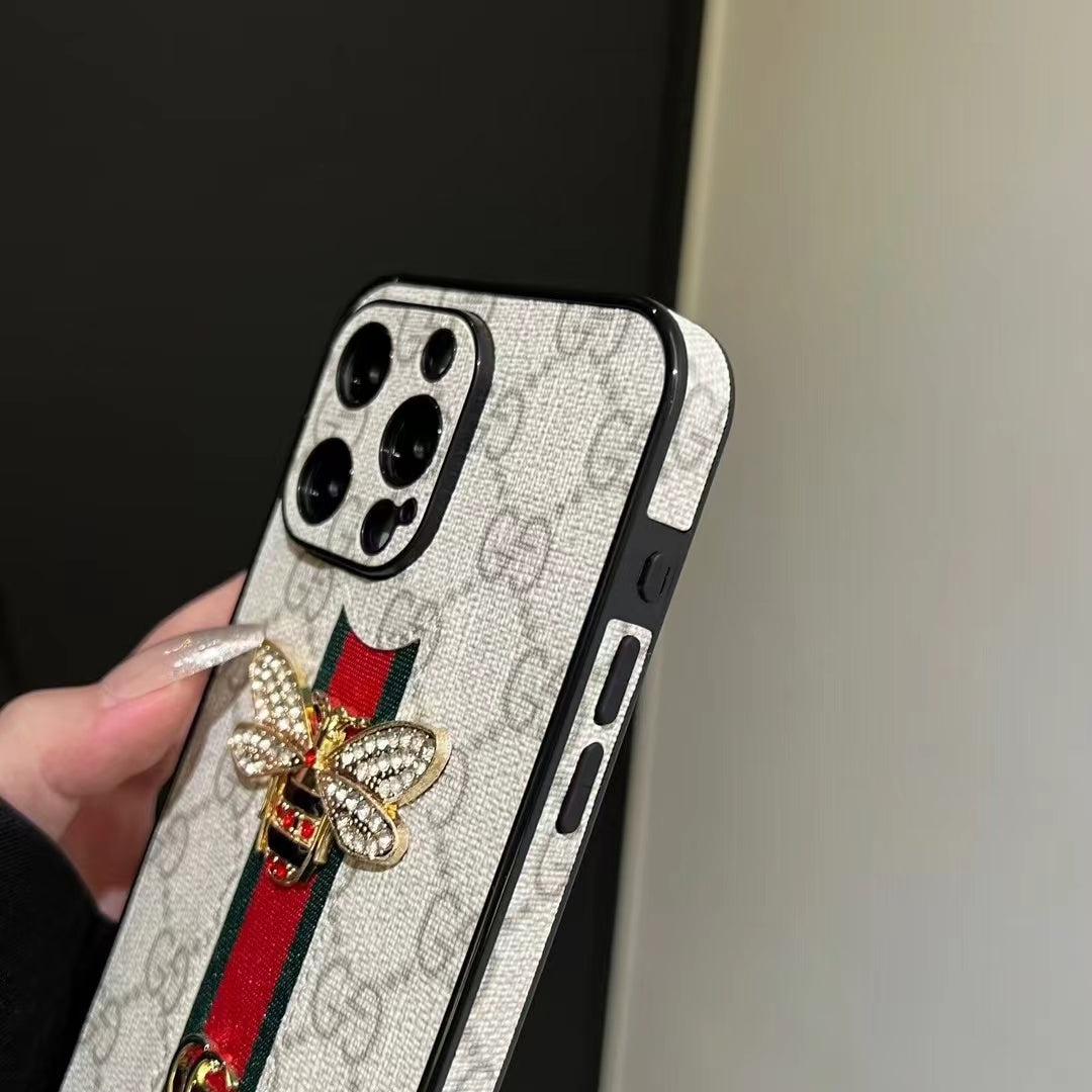 GG Luxury Phone Case with Elegant Hand Strap