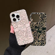 Luxury CD Floral Monogram Phone Case Set – Elegant Design