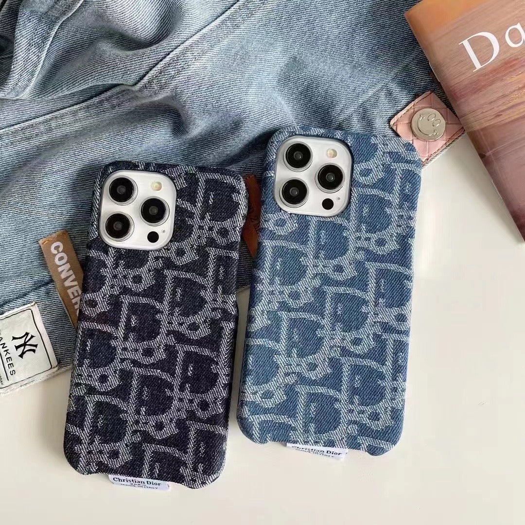 Luxury CD Denim-Phone Case – Stylish & Durable Design