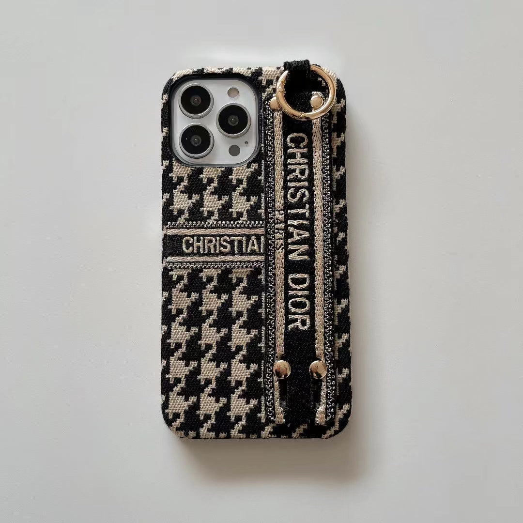 Premium CD Fabric iPhone Case with Hand Strap