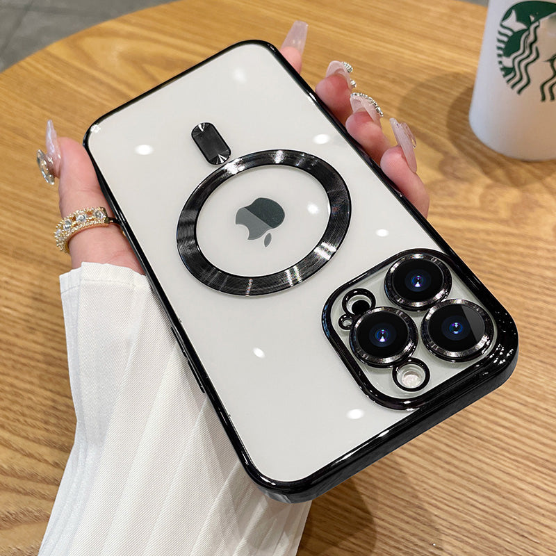 Electroplated Transparent iPhone Case With Camera Protector