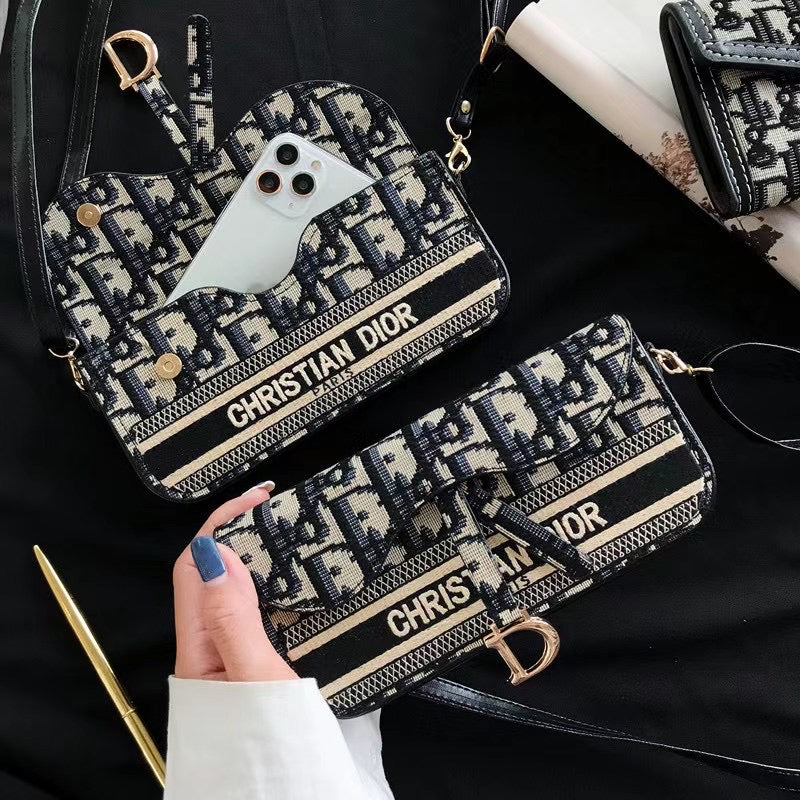 CD Luxury Phone Bag with Crossbody Strap