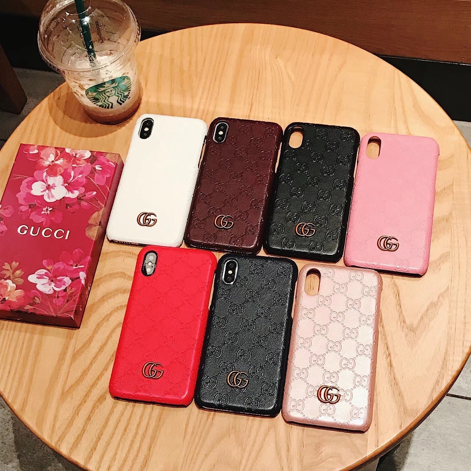 GG Debossed Luxury Phone Case for iPhone