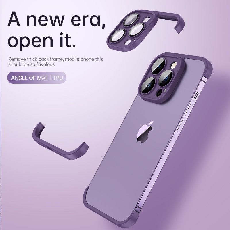 Corner Luxury Silicone Lens-Protective Case for iPhone