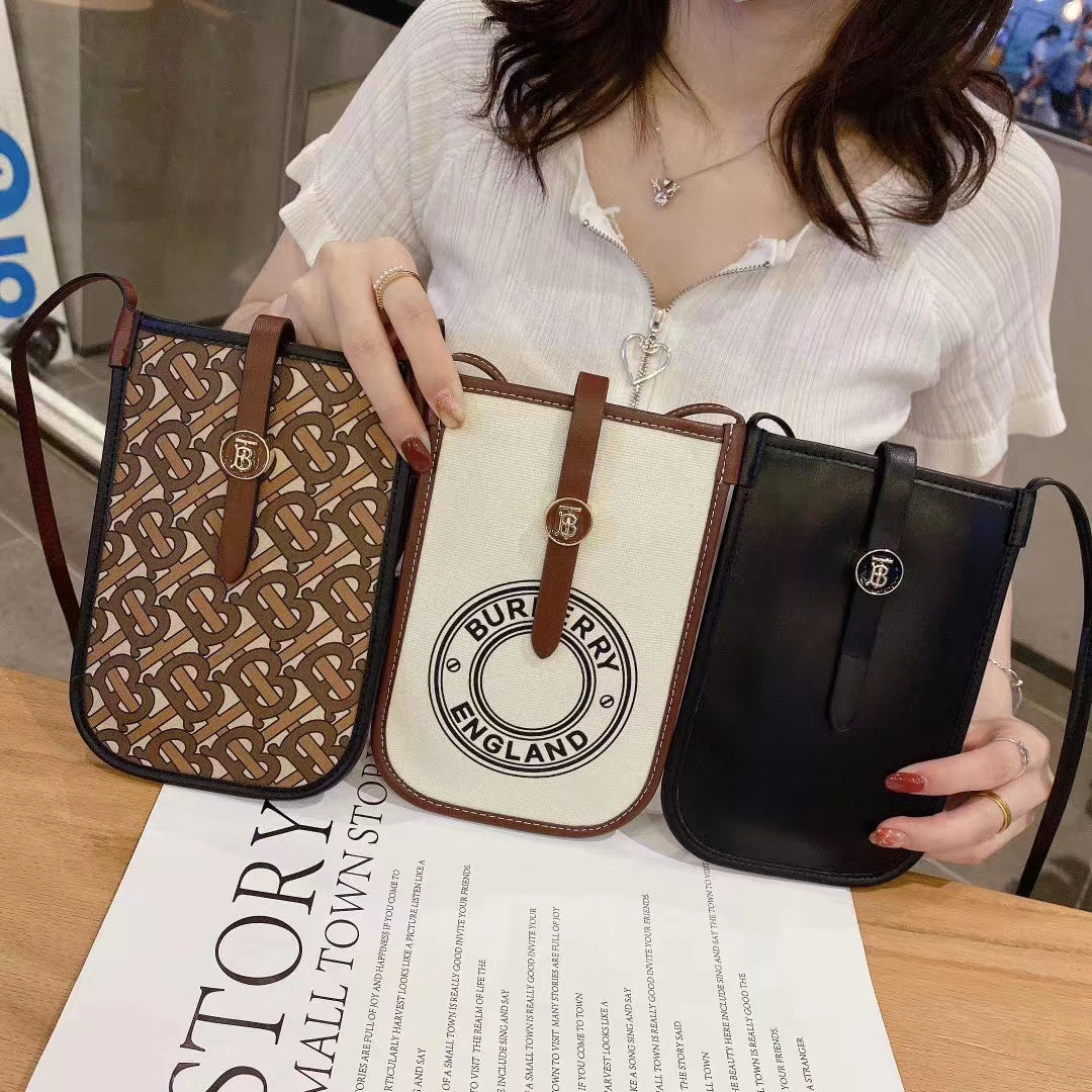 Luxury Bur Crossbody Phone Bag with Strap