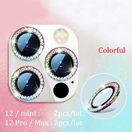 Diamond Metal Lens Protective Tempered Glass