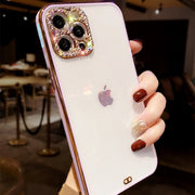 Luxury Transparent Camera Glitter Phone Case