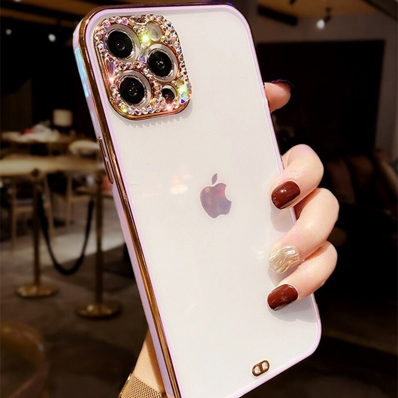 Luxury Transparent Camera Glitter Phone Case