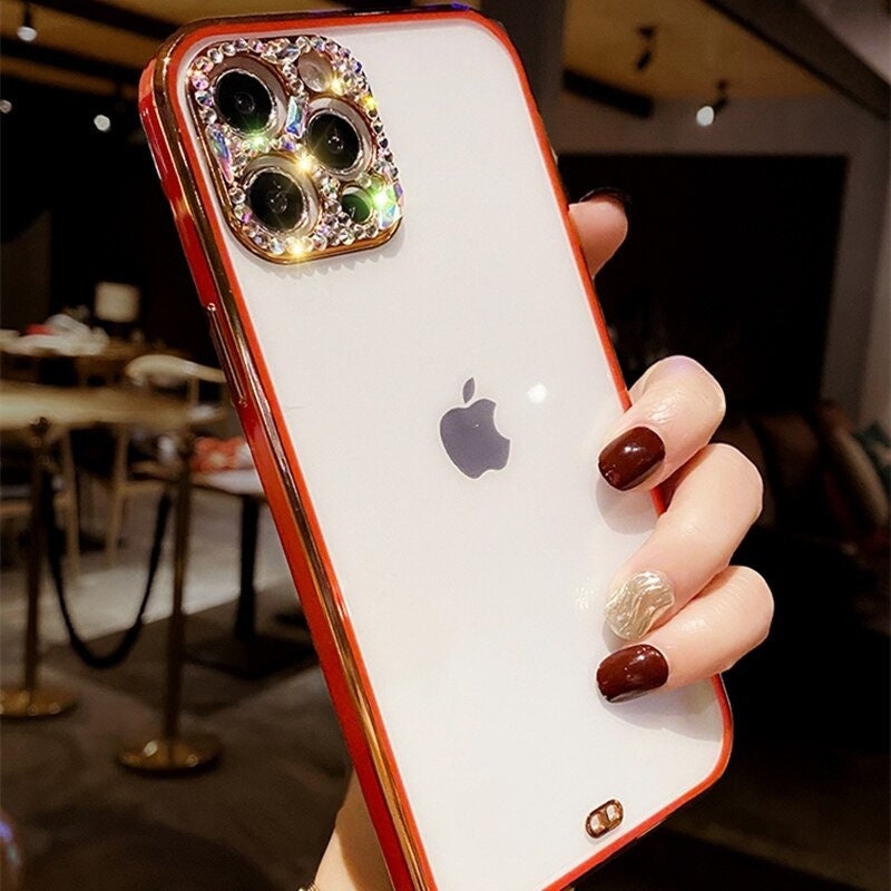 Luxury Transparent Camera Glitter Phone Case