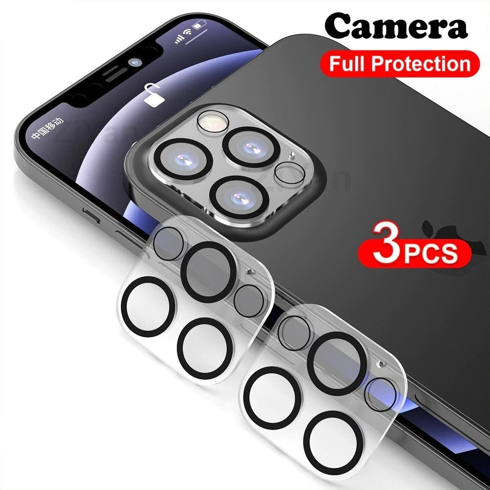 3PCS Camera Lens Protective Tempered Glass