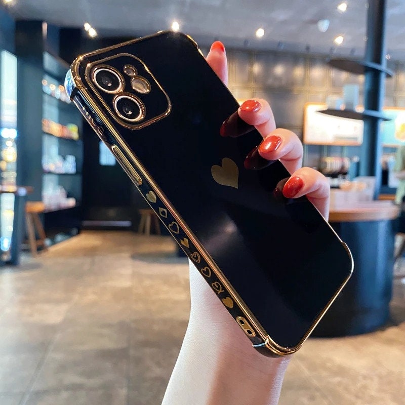 Luxury Electroplated Love Heart Phone Case