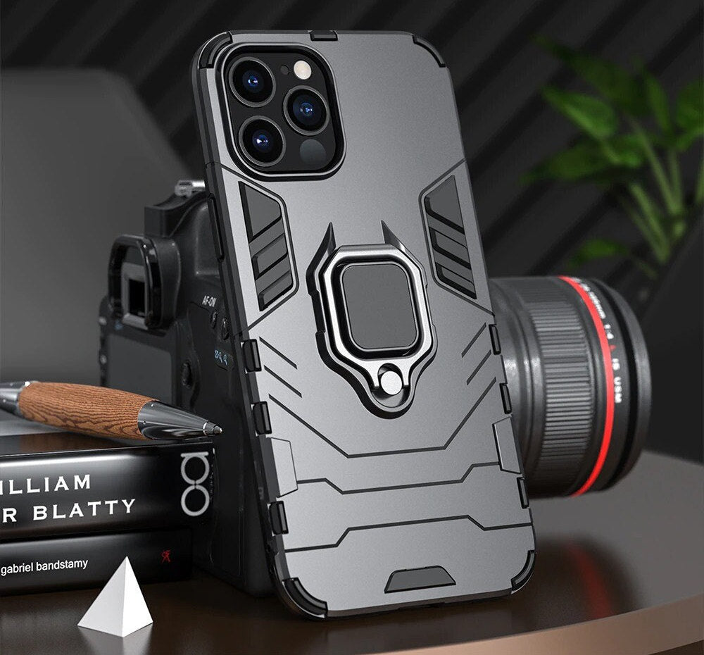 Shockproof TPU Phone Case With Ring Stand