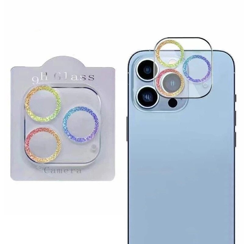 Glitter iPhone Tempered Glass Lens Cover
