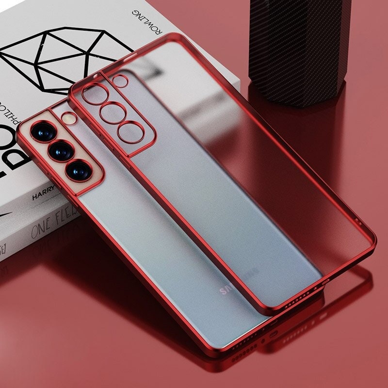Luxury Square Plating Matte Transparent Case