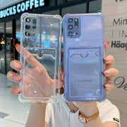 Card Holder Transparent Shockproof Soft Phone Case