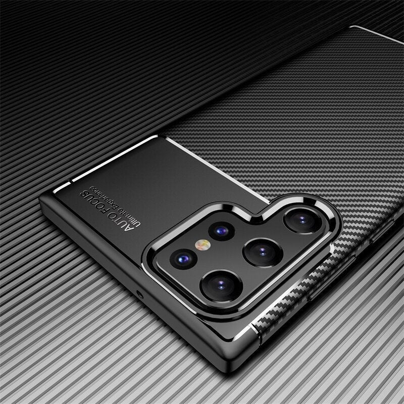 Luxury Matte Carbon Fiber Shockproof Case