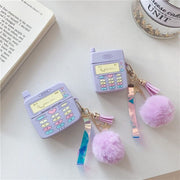 Cute Purple Baby Call Love Heart Earphone Case