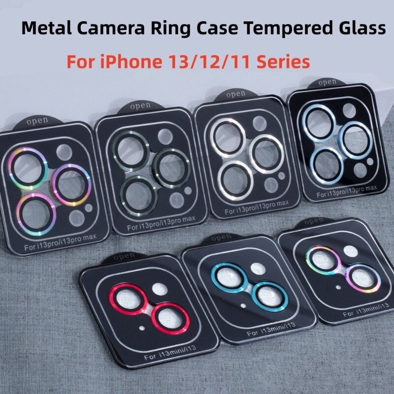 Tempered Glass Lens Metal Camera Ring Case