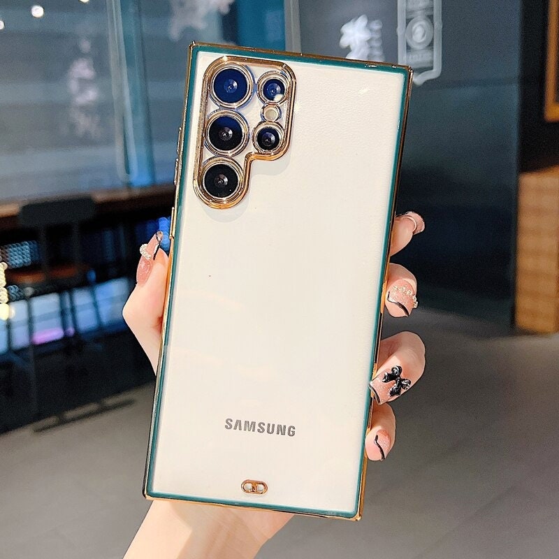 Classic Transparent Silicone Plating Frame Square Case