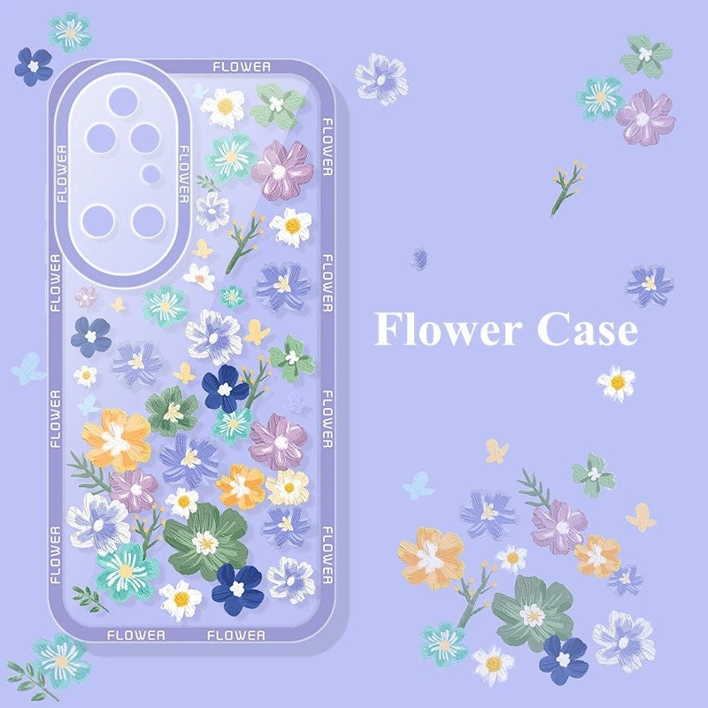 Cute Flowers Soft Silicone TPU Phone Case