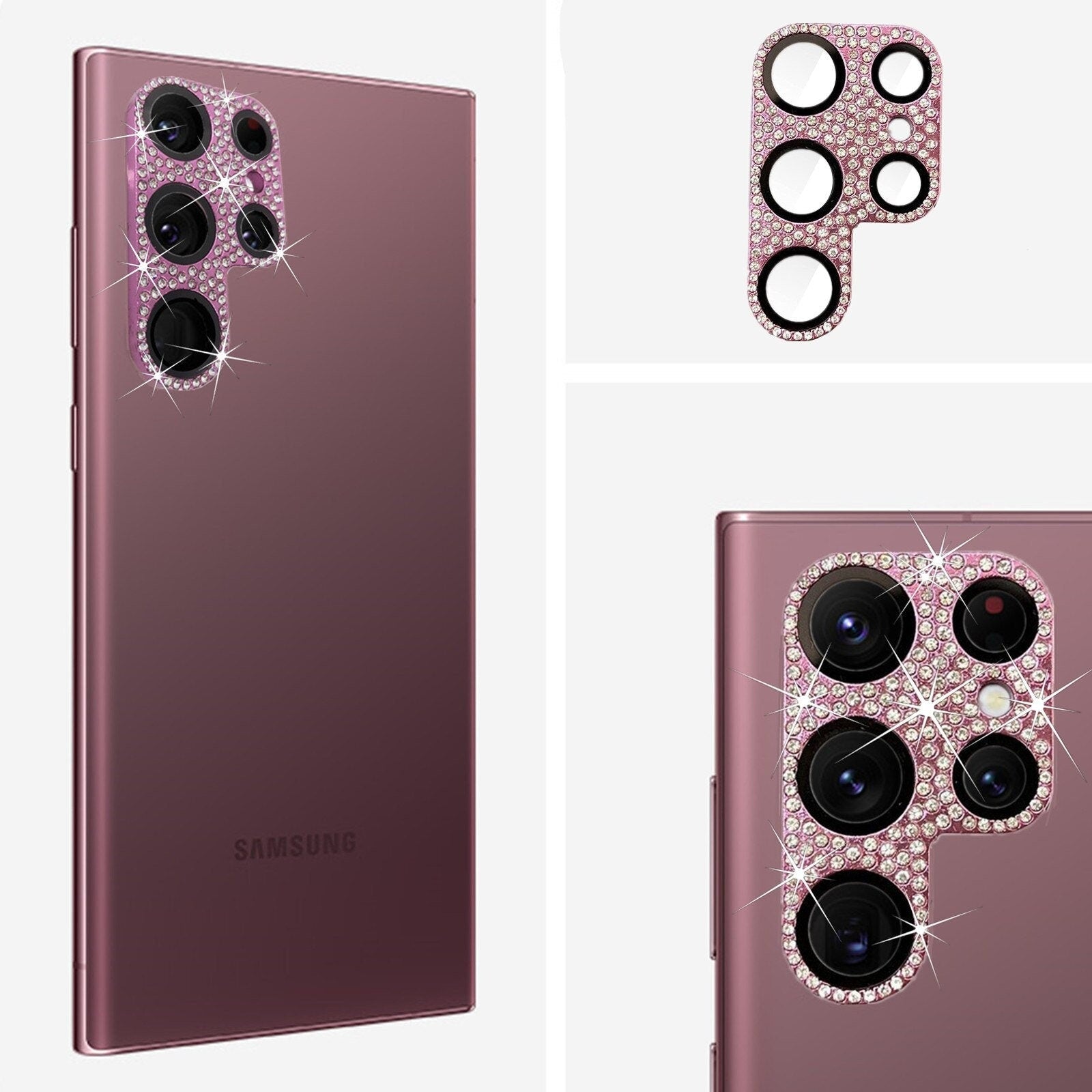 3D Diamond Crystal Metal Alloy Lens Tempered Glass